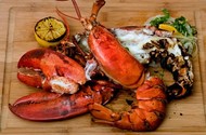 Roasted Lobster Stuffed with Stone Crab Claws