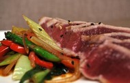 Seared Tuna with Wok-fried Vegetables